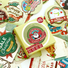 Load image into Gallery viewer, 50pcs/box Christmas Trees Stickers Kawaii Deer Stickers Adhesive Cute Stickers Decor Scrapbooking Diary Albums Cute Papeterie