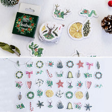 Load image into Gallery viewer, 50pcs/box Christmas Trees Stickers Kawaii Deer Stickers Adhesive Cute Stickers Decor Scrapbooking Diary Albums Cute Papeterie