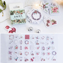 Load image into Gallery viewer, 50pcs/box Christmas Trees Stickers Kawaii Deer Stickers Adhesive Cute Stickers Decor Scrapbooking Diary Albums Cute Papeterie