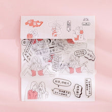 Load image into Gallery viewer, 80 pcs/bag Japanese Stationery Stickers Cute Cat Sticky Paper Kawaii PVC Diary Bear sticker For Decoration Diary Scrapbooking
