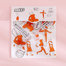 Load image into Gallery viewer, 80 pcs/bag Japanese Stationery Stickers Cute Cat Sticky Paper Kawaii PVC Diary Bear sticker For Decoration Diary Scrapbooking