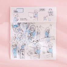 Load image into Gallery viewer, 80 pcs/bag Japanese Stationery Stickers Cute Cat Sticky Paper Kawaii PVC Diary Bear sticker For Decoration Diary Scrapbooking
