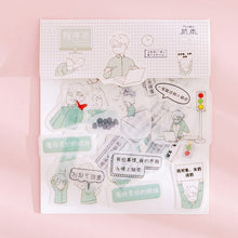 Load image into Gallery viewer, 80 pcs/bag Japanese Stationery Stickers Cute Cat Sticky Paper Kawaii PVC Diary Bear sticker For Decoration Diary Scrapbooking