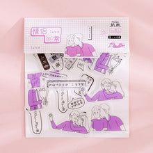 Load image into Gallery viewer, 80 pcs/bag Japanese Stationery Stickers Cute Cat Sticky Paper Kawaii PVC Diary Bear sticker For Decoration Diary Scrapbooking