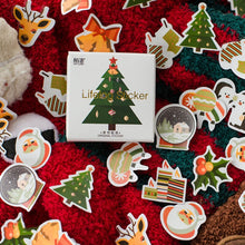 Load image into Gallery viewer, 50pcs/box Christmas Trees Stickers Kawaii Deer Stickers Adhesive Cute Stickers Decor Scrapbooking Diary Albums Cute Papeterie