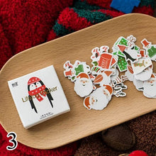 Load image into Gallery viewer, 50pcs/box Christmas Trees Stickers Kawaii Deer Stickers Adhesive Cute Stickers Decor Scrapbooking Diary Albums Cute Papeterie